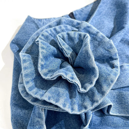 Denim Mini Röcke 3D Blumen Design Hohe Taille