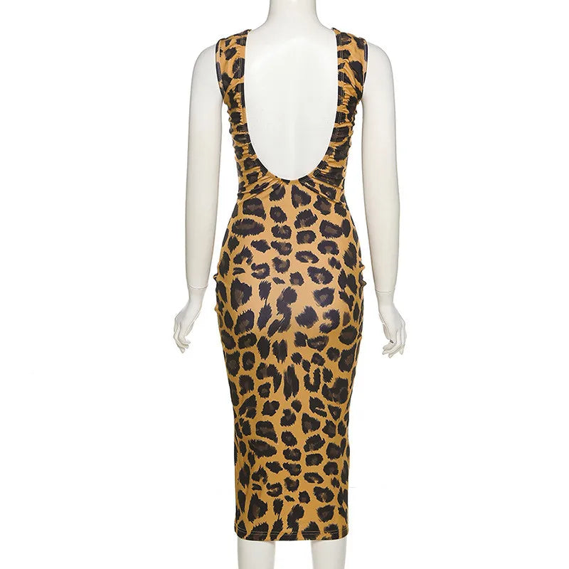 Midi Leopard Dress