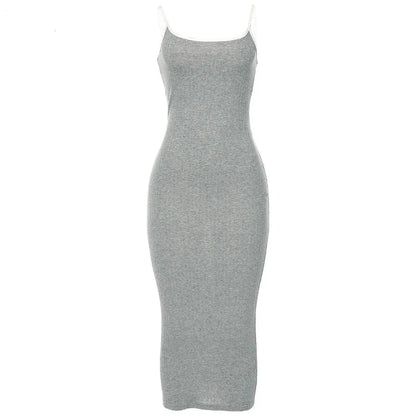 Backless Bodycon Midi Dress