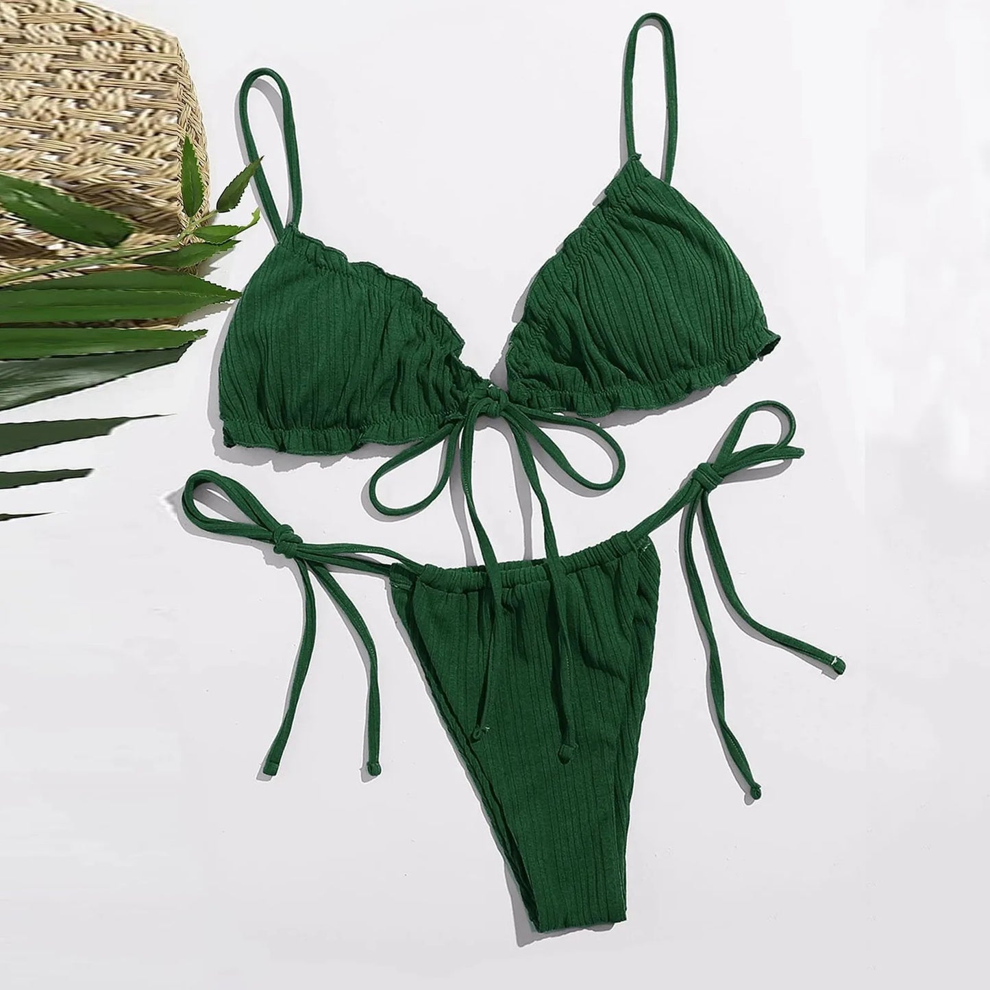 Bikini-Set mit niedriger Taille, sexy Bademode