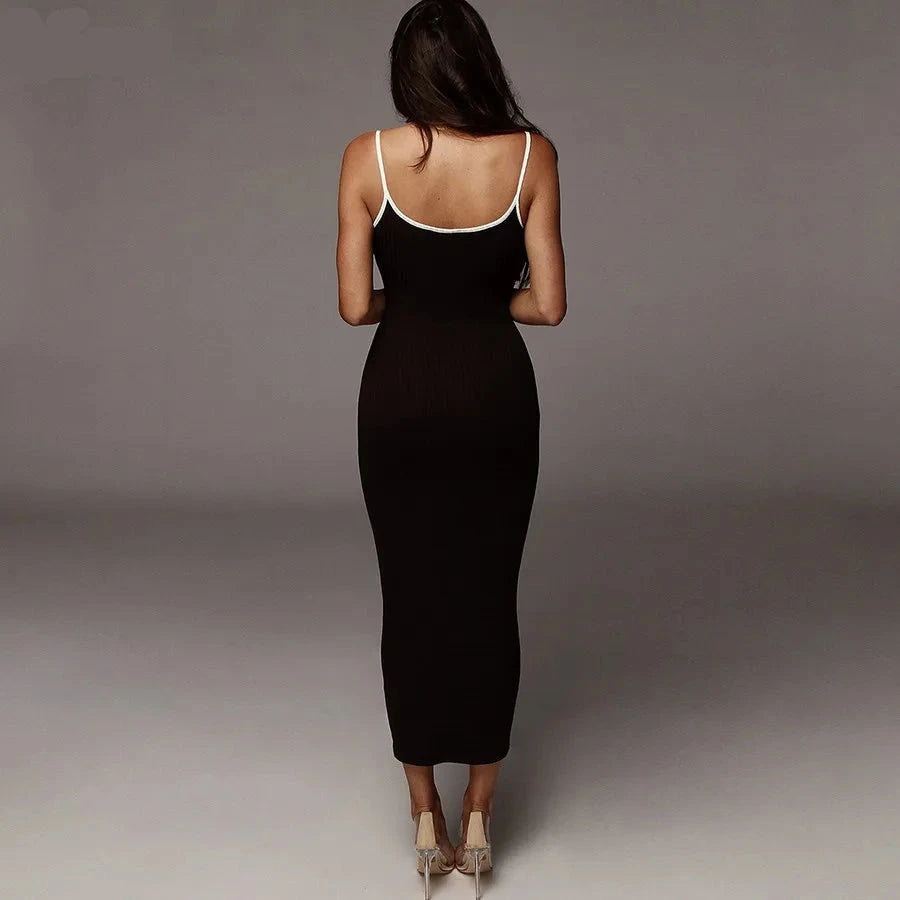 Backless Bodycon Midi Dress