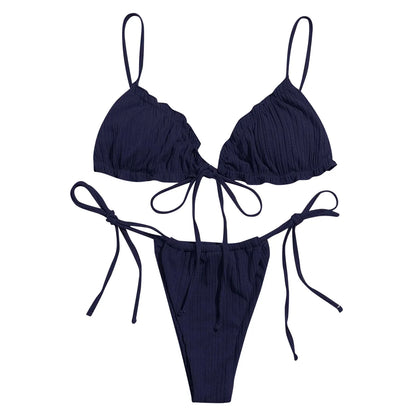 Bikini-Set mit niedriger Taille, sexy Bademode