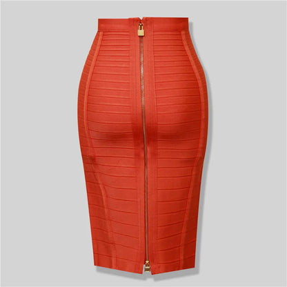 High Quality Zipper Bandage Pencil Skirt