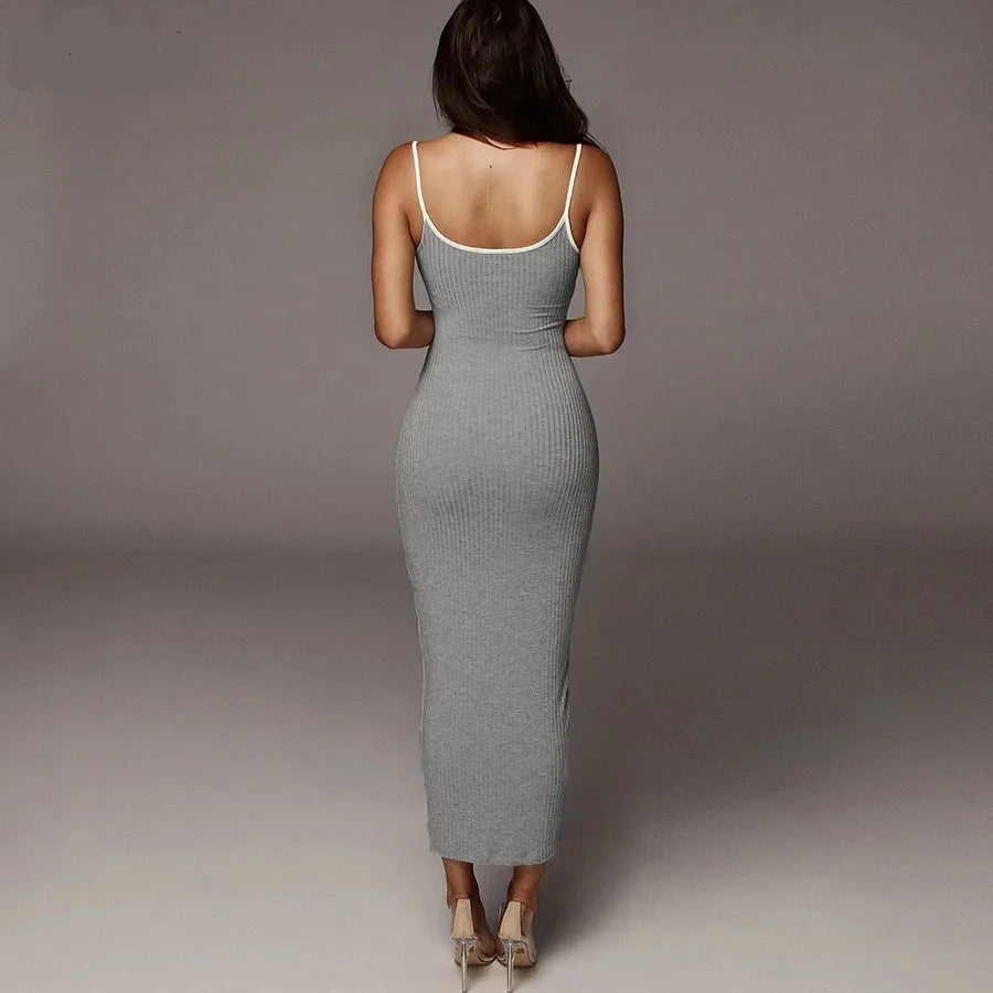 Backless Bodycon Midi Dress