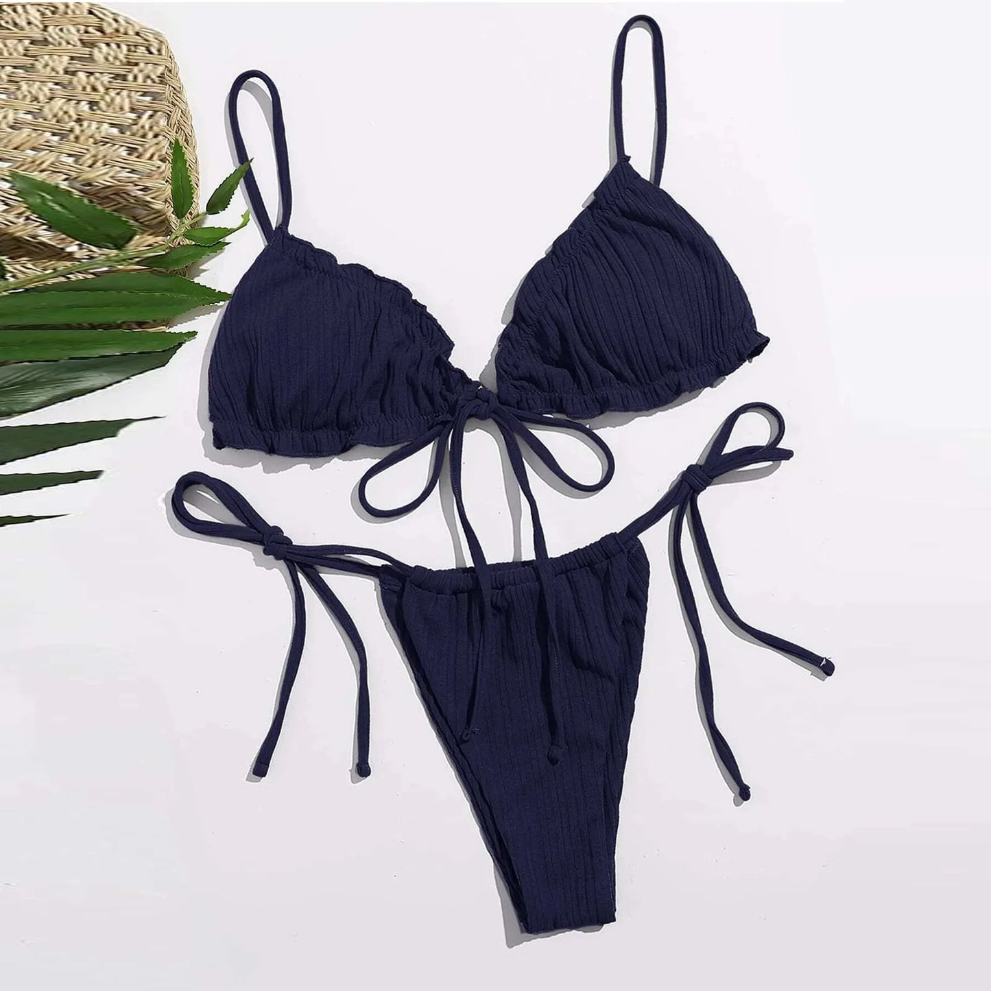 Bikini-Set mit niedriger Taille, sexy Bademode