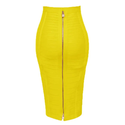 High Quality Zipper Bandage Pencil Skirt