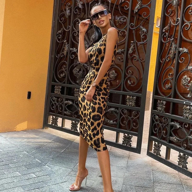 Midi Leopard Dress