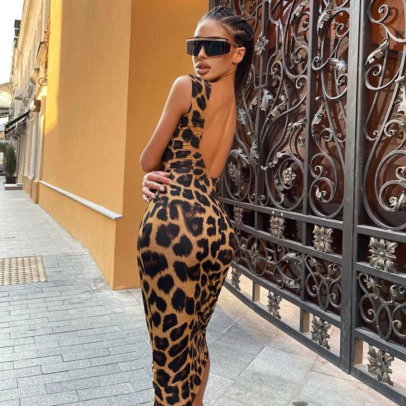 Midi Leopard Dress