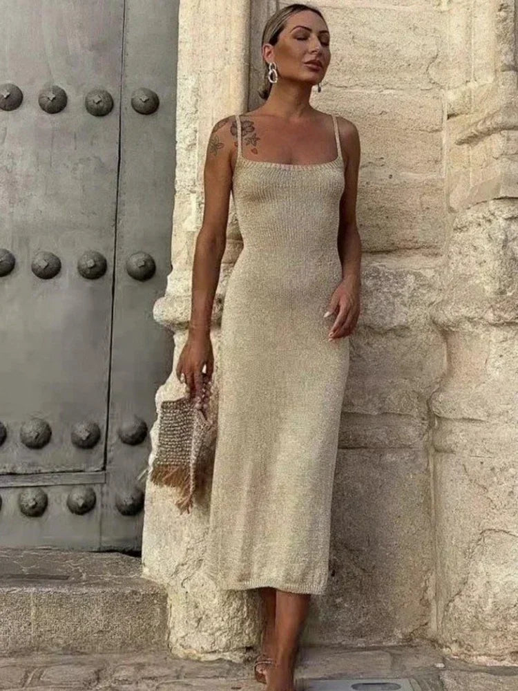 Backless Sleeveless Maxi Dress