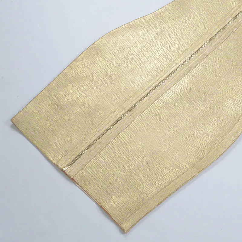 Goldmetallic - Bandage - ärmellose Minikleider