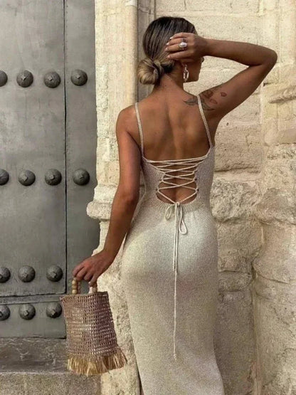 Backless Sleeveless Maxi Dress