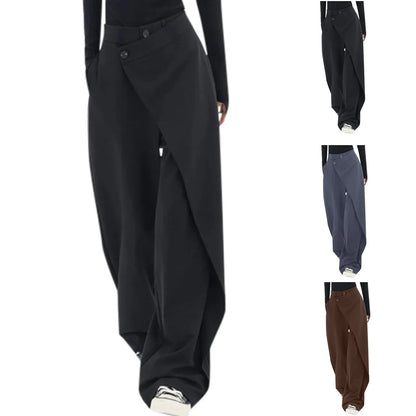 Fashion Casual Streetwear High Waist Wide Leg Pants