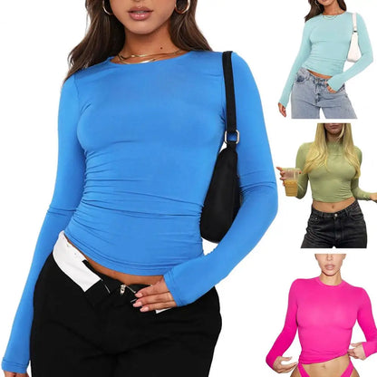 Long Sleeve Casual O Neck Blouse