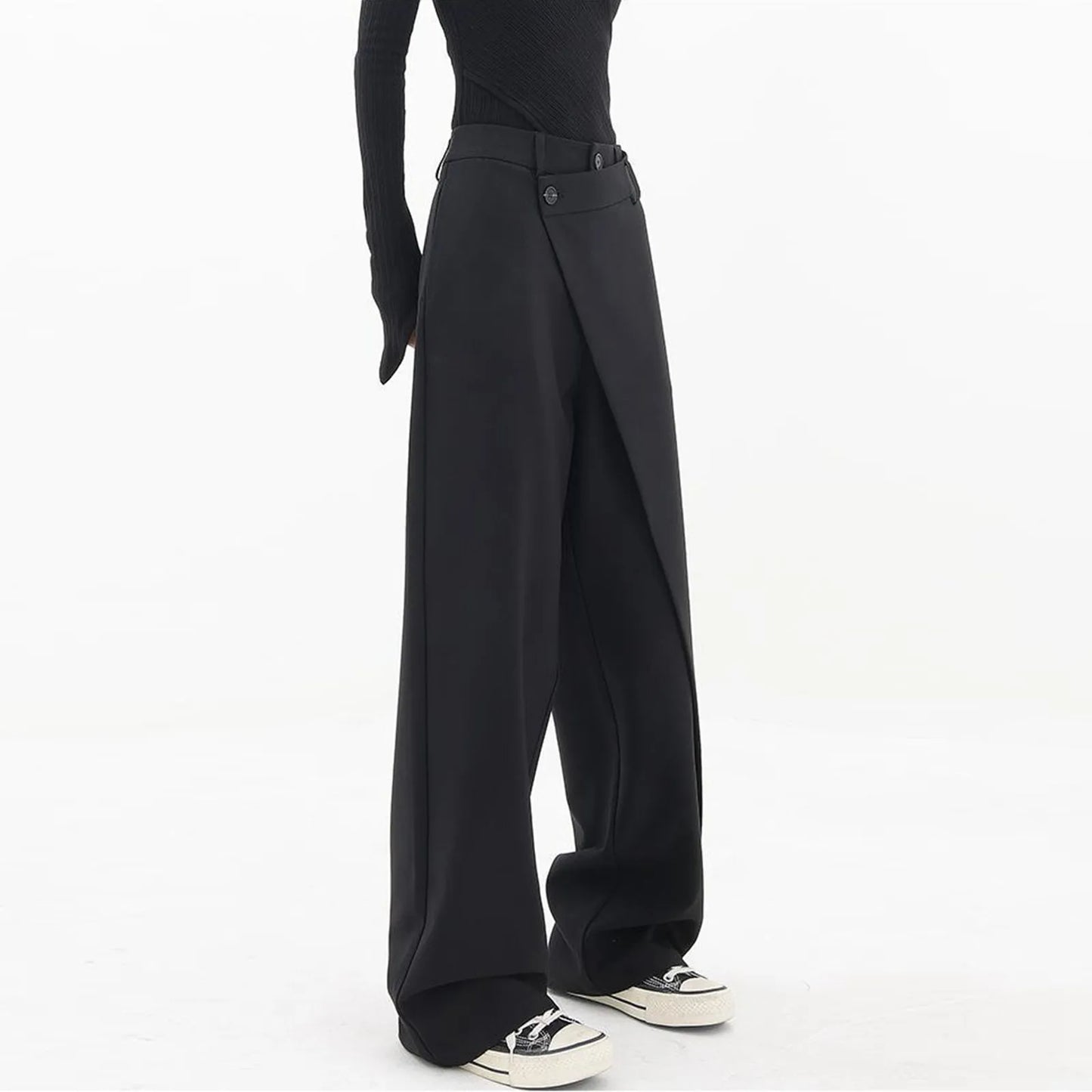 Fashion Casual Streetwear High Waist Wide Leg Pants