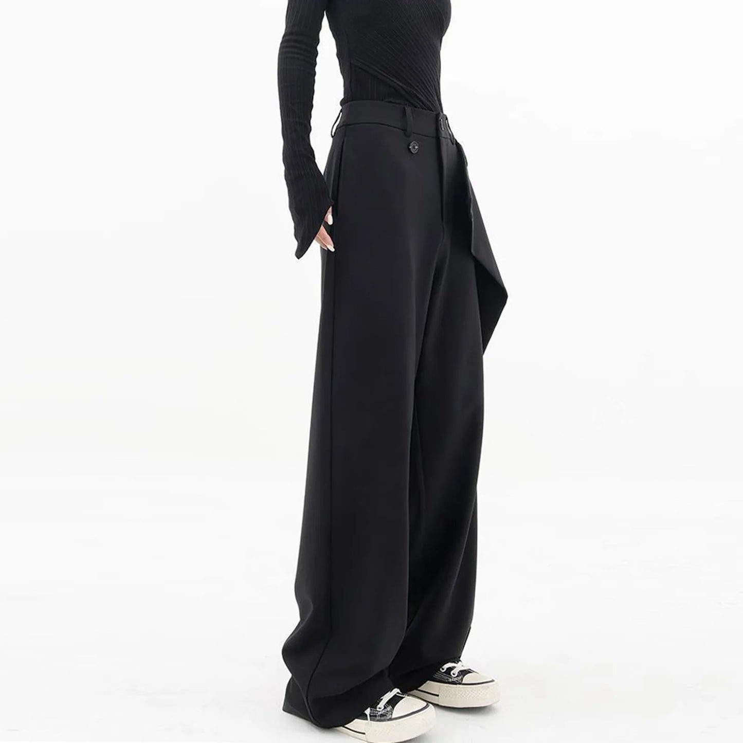 Fashion Casual Streetwear High Waist Wide Leg Pants