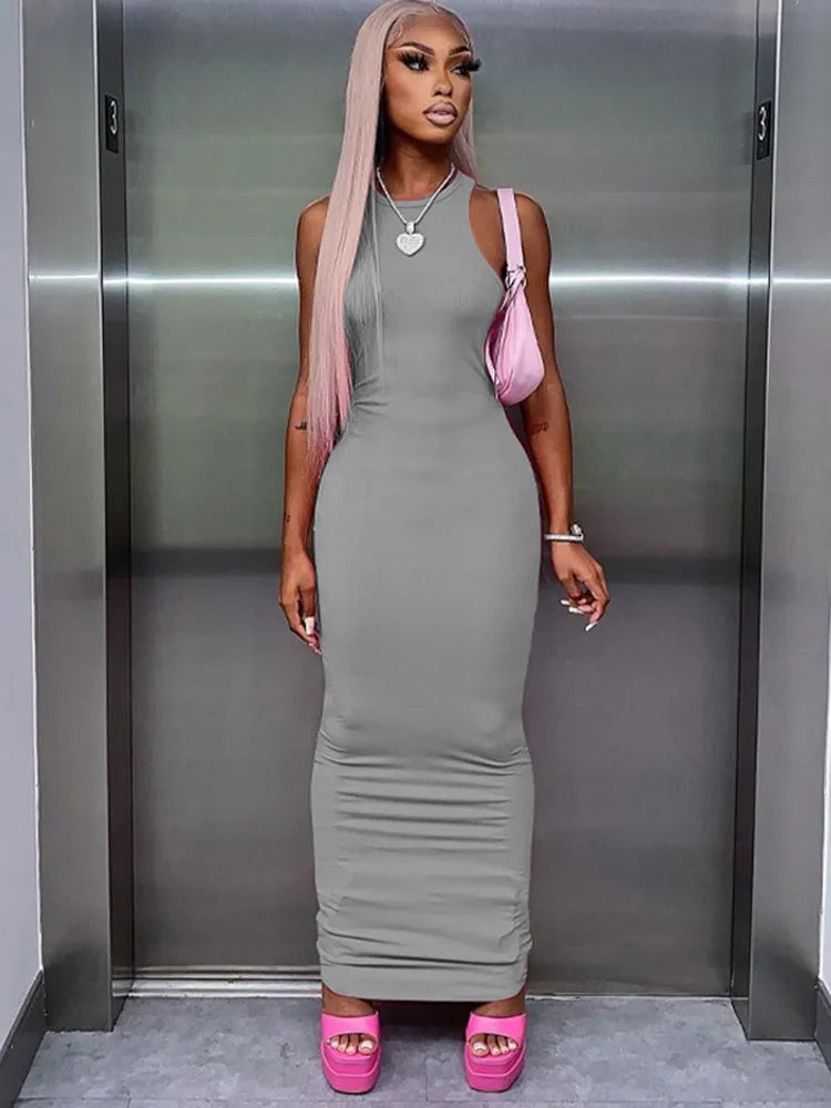 Αμάνικο Maxi Φόρεμα Bodycon