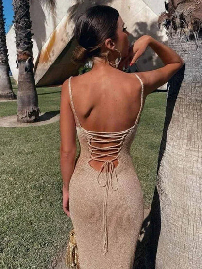 Backless Sleeveless Maxi Dress