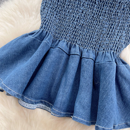 Chic Tube Top Denim