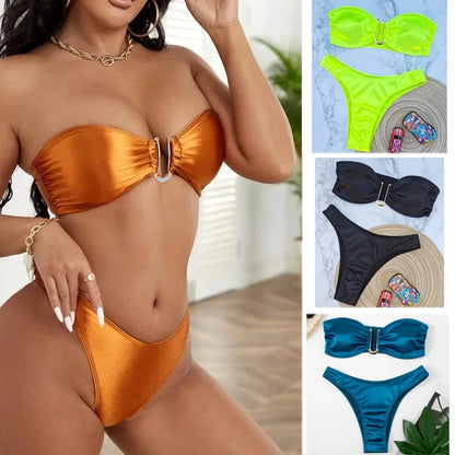 Trägerloses Bikini-Set