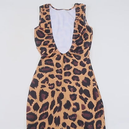 Midi Leopardenkleid