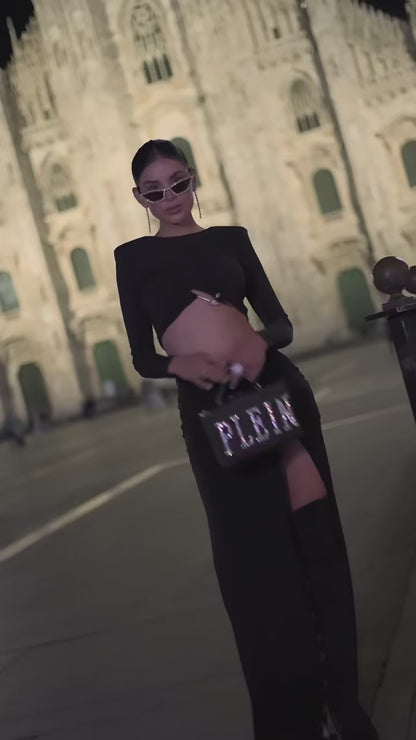 Βραδινό Σετ 2 τεμαχίων (Crop Top - Maxi Φούστα)